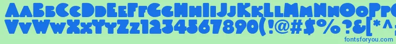 Linotypeblackwhiteheadline Font – Blue Fonts on Green Background