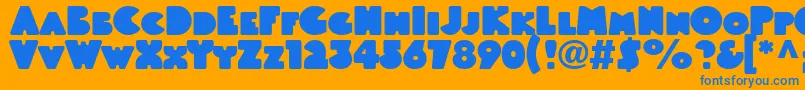 Linotypeblackwhiteheadline Font – Blue Fonts on Orange Background