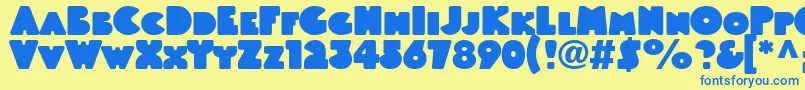 Linotypeblackwhiteheadline Font – Blue Fonts on Yellow Background