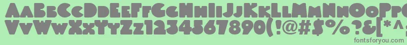 Linotypeblackwhiteheadline-Schriftart – Graue Schriften auf grünem Hintergrund