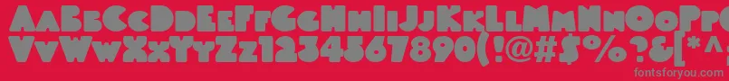 Fonte Linotypeblackwhiteheadline – fontes cinzas em um fundo vermelho