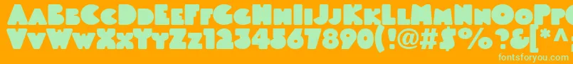 Linotypeblackwhiteheadline Font – Green Fonts on Orange Background