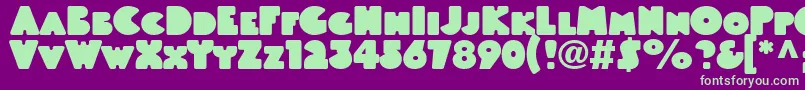 Linotypeblackwhiteheadline Font – Green Fonts on Purple Background