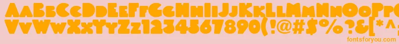 Linotypeblackwhiteheadline Font – Orange Fonts on Pink Background