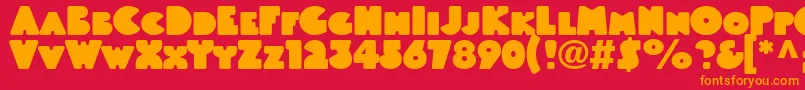 Linotypeblackwhiteheadline Font – Orange Fonts on Red Background