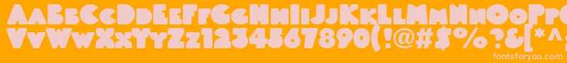 Linotypeblackwhiteheadline Font – Pink Fonts on Orange Background