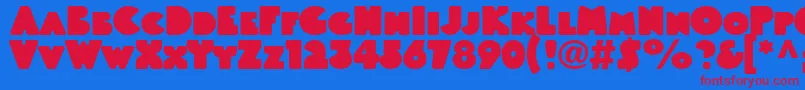 Linotypeblackwhiteheadline-fontti – punaiset fontit sinisellä taustalla
