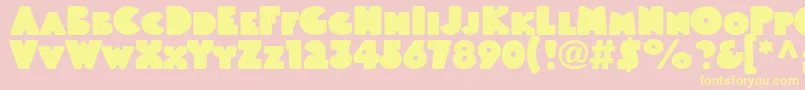 Linotypeblackwhiteheadline Font – Yellow Fonts on Pink Background