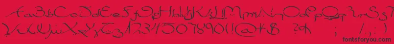 Bizancia Font – Black Fonts on Red Background