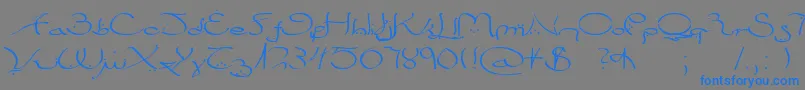 Bizancia Font – Blue Fonts on Gray Background