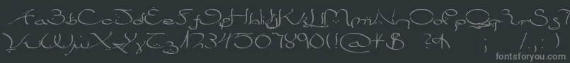 Bizancia Font – Gray Fonts on Black Background