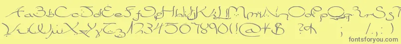 Weitere Informationen zur Bizancia-Schriftart Bizancia-Schriftart – Graue Schriften auf gelbem Hintergrund