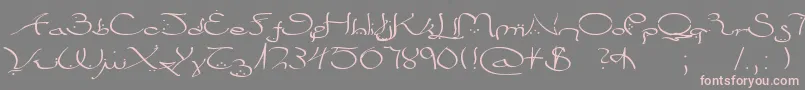 Bizancia Font – Pink Fonts on Gray Background