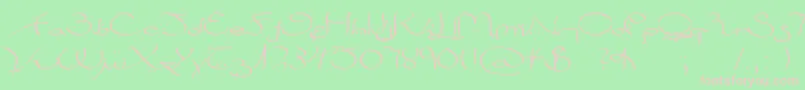 Bizancia Font – Pink Fonts on Green Background