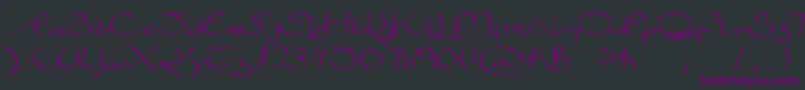 Bizancia Font – Purple Fonts on Black Background