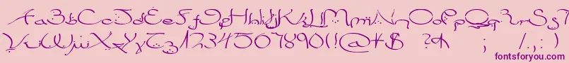 Bizancia Font – Purple Fonts on Pink Background