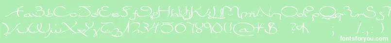 Bizancia Font – White Fonts on Green Background