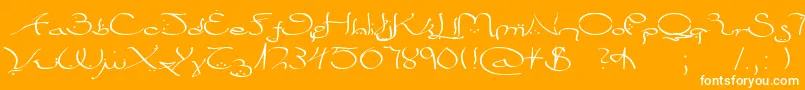 Bizancia Font – White Fonts on Orange Background