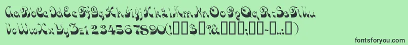 Tradewindssk Font – Black Fonts on Green Background