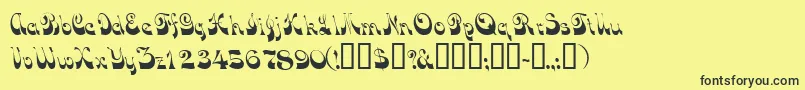 Tradewindssk Font – Black Fonts on Yellow Background