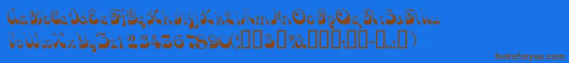 Tradewindssk Font – Brown Fonts on Blue Background
