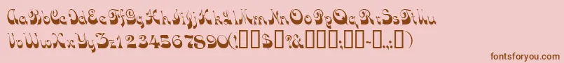 Tradewindssk Font – Brown Fonts on Pink Background