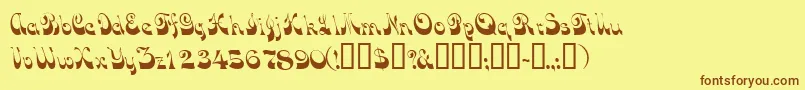 Tradewindssk Font – Brown Fonts on Yellow Background