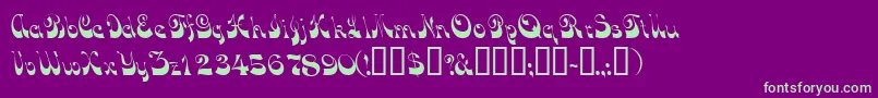 Tradewindssk Font – Green Fonts on Purple Background