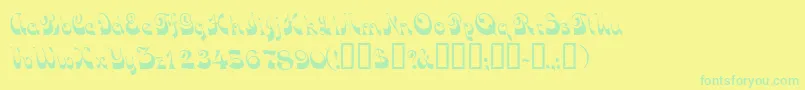 Tradewindssk Font – Green Fonts on Yellow Background