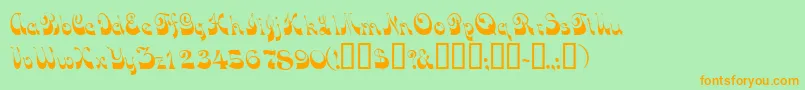 Tradewindssk Font – Orange Fonts on Green Background