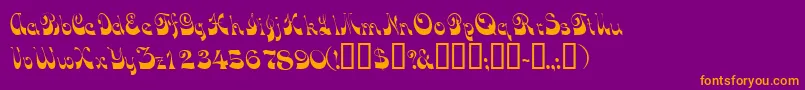 Tradewindssk Font – Orange Fonts on Purple Background