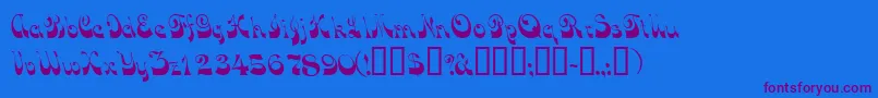 Tradewindssk Font – Purple Fonts on Blue Background