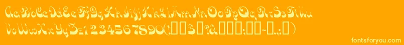 Tradewindssk Font – Yellow Fonts on Orange Background