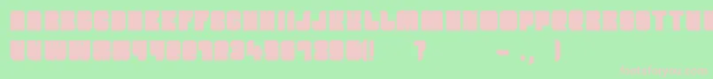 Peep Font – Pink Fonts on Green Background