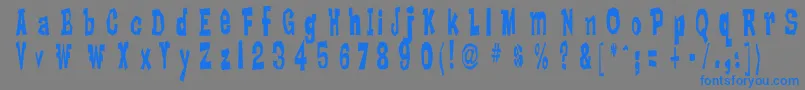 Lanky Font – Blue Fonts on Gray Background