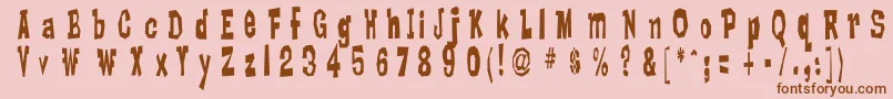 Lanky Font – Brown Fonts on Pink Background