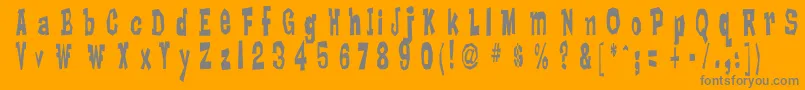 フォントLanky – オレンジの背景に灰色の文字