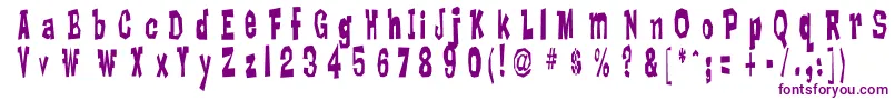 Lanky-fontti – violetit fontit valkoisella taustalla