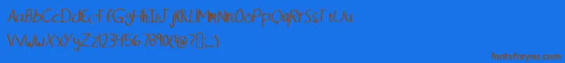 Шрифт Mikefont – коричневые шрифты на синем фоне