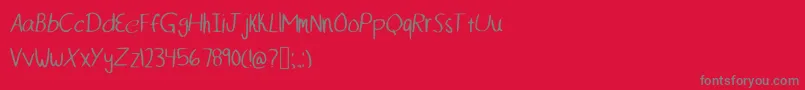 Шрифт Mikefont – серые шрифты на красном фоне