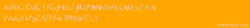 Шрифт Mikefont – розовые шрифты на оранжевом фоне