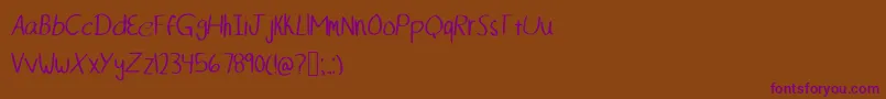 Mikefont Font – Purple Fonts on Brown Background