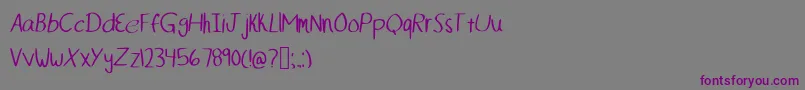 Mikefont Font – Purple Fonts on Gray Background