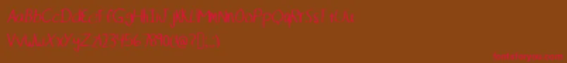Шрифт Mikefont – красные шрифты на коричневом фоне