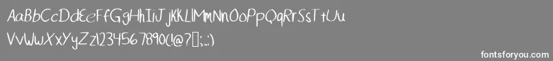 Mikefont Font – White Fonts on Gray Background