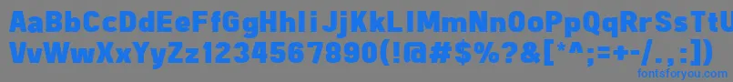FreeroadBlack Font – Blue Fonts on Gray Background