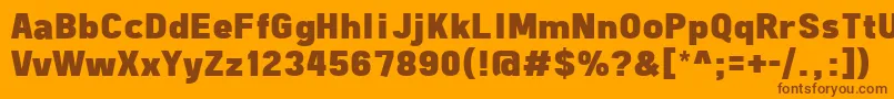 FreeroadBlack Font – Brown Fonts on Orange Background