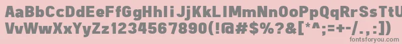フォントFreeroadBlack – ピンクの背景に灰色の文字