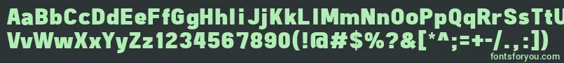 Czcionka FreeroadBlack – zielone czcionki na czarnym tle