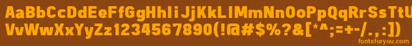 FreeroadBlack Font – Orange Fonts on Brown Background